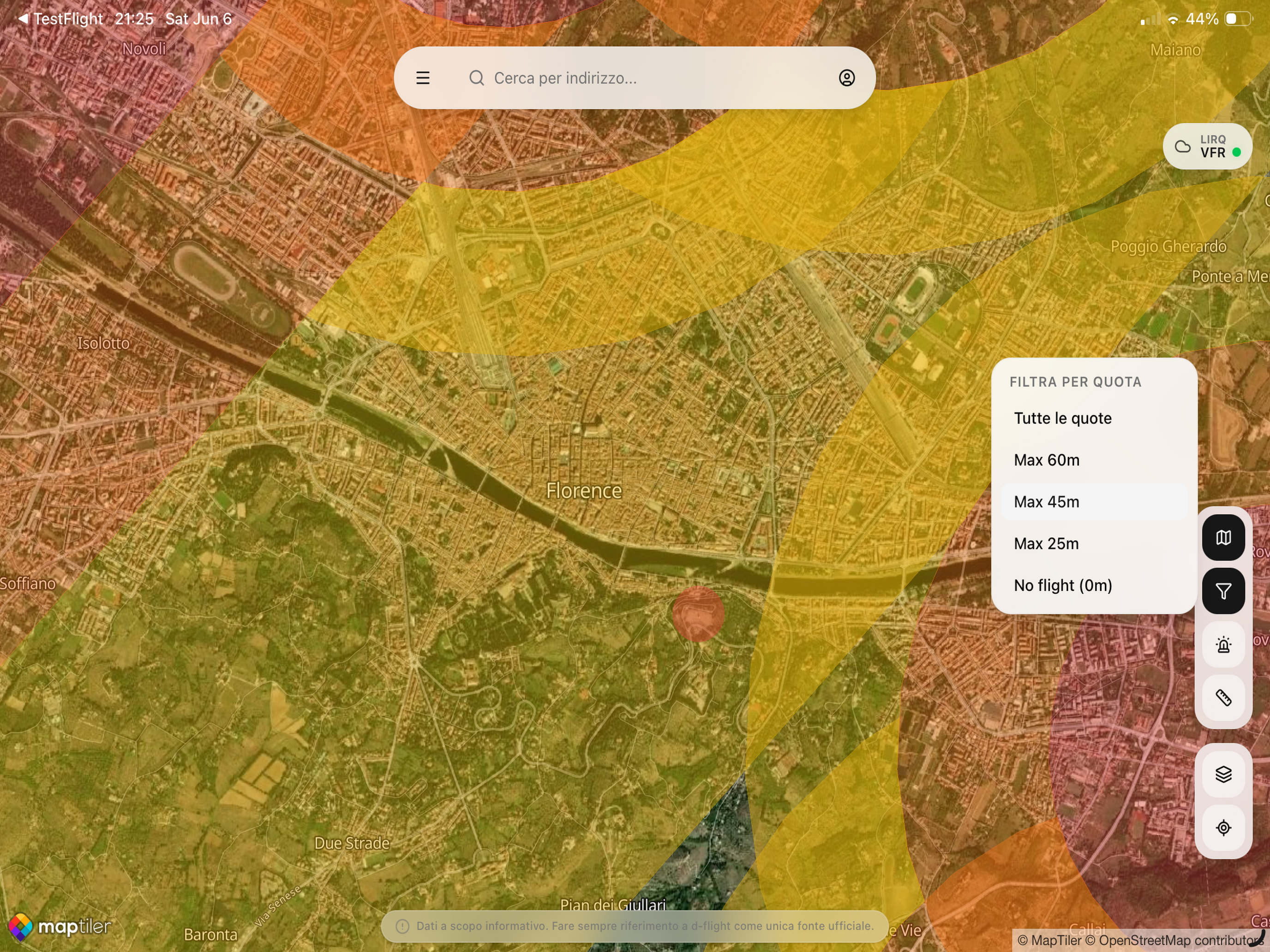 DVOLO Mappa per Piloti Droni screenshot 9