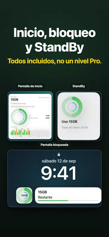 データWidget：残量とプラン日 screenshot 2 of 5
