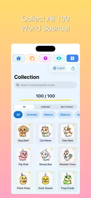 Sounds 100: World Onomatopoeia screenshot 4