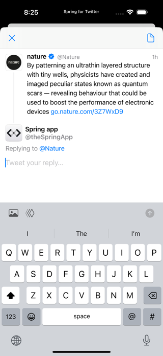 Spring mini for Twitter Screenshot 3 of 4