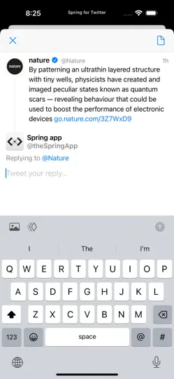 Capture d'écran de Spring Mini For Twitter sur iPhone 3