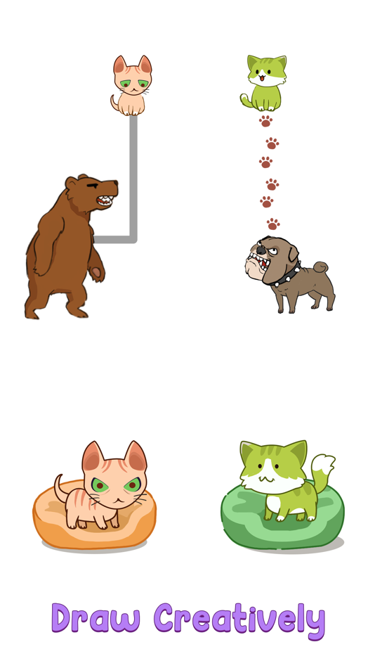 #8. Cat Puzzle: Draw to Kitten (iOS) By: Doanh Hoang