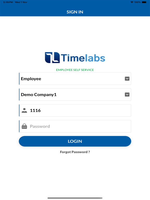 Timelabs Employee Self Service iPad screenshot 6 - Business app