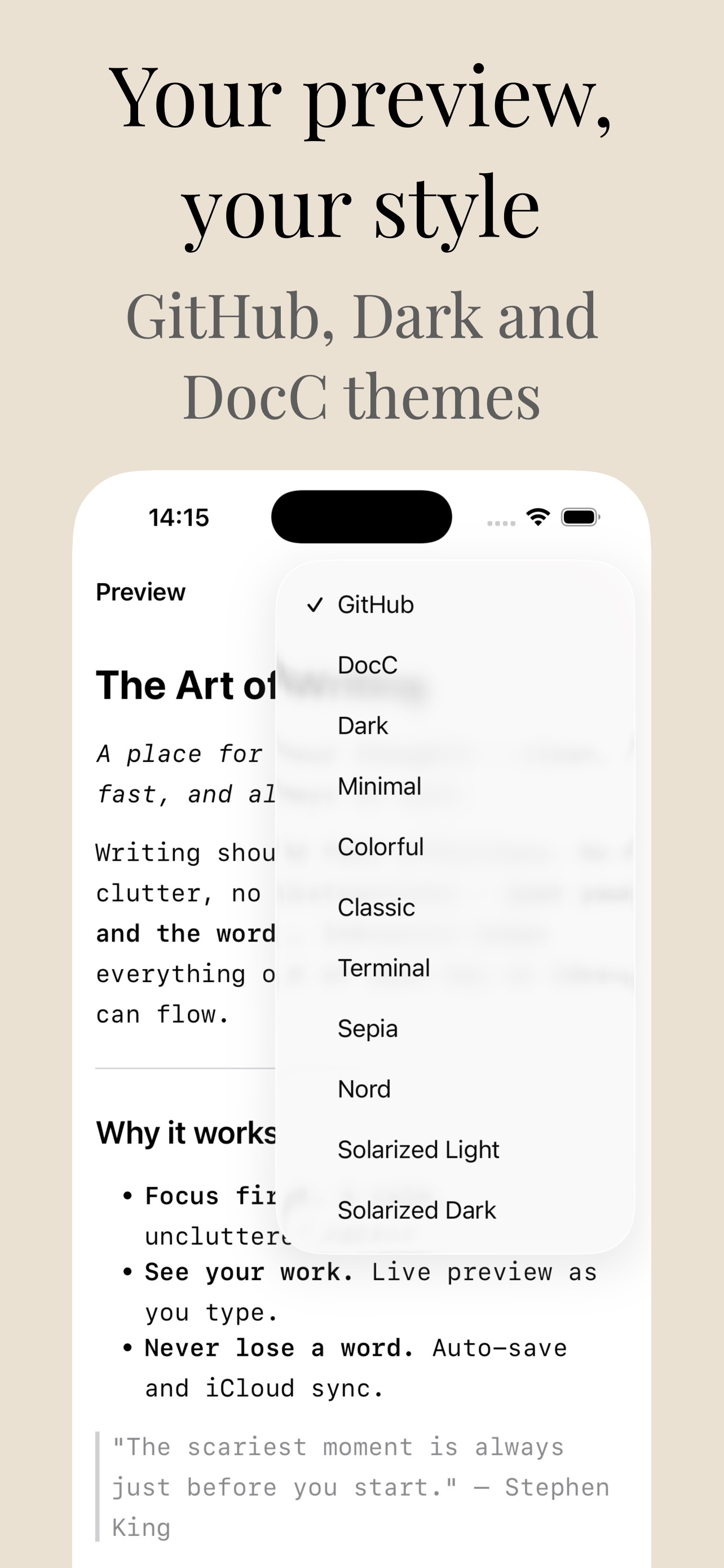 Inkiostro: Markdown Editor screenshot 5