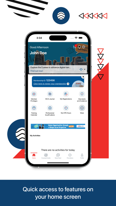 ISCA Mobile App Screenshot