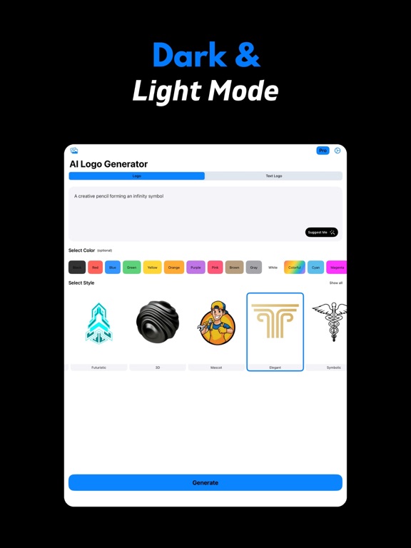 AI Logo Generator+ iPad screenshot 5 - Business app