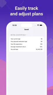 retirement calculator, planner iphone screenshot 3