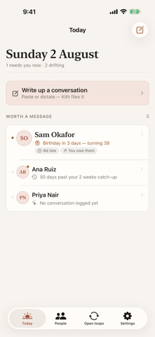 Kith iPhone screenshot