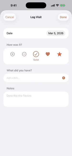 Dined Restaurant Log screenshot 4