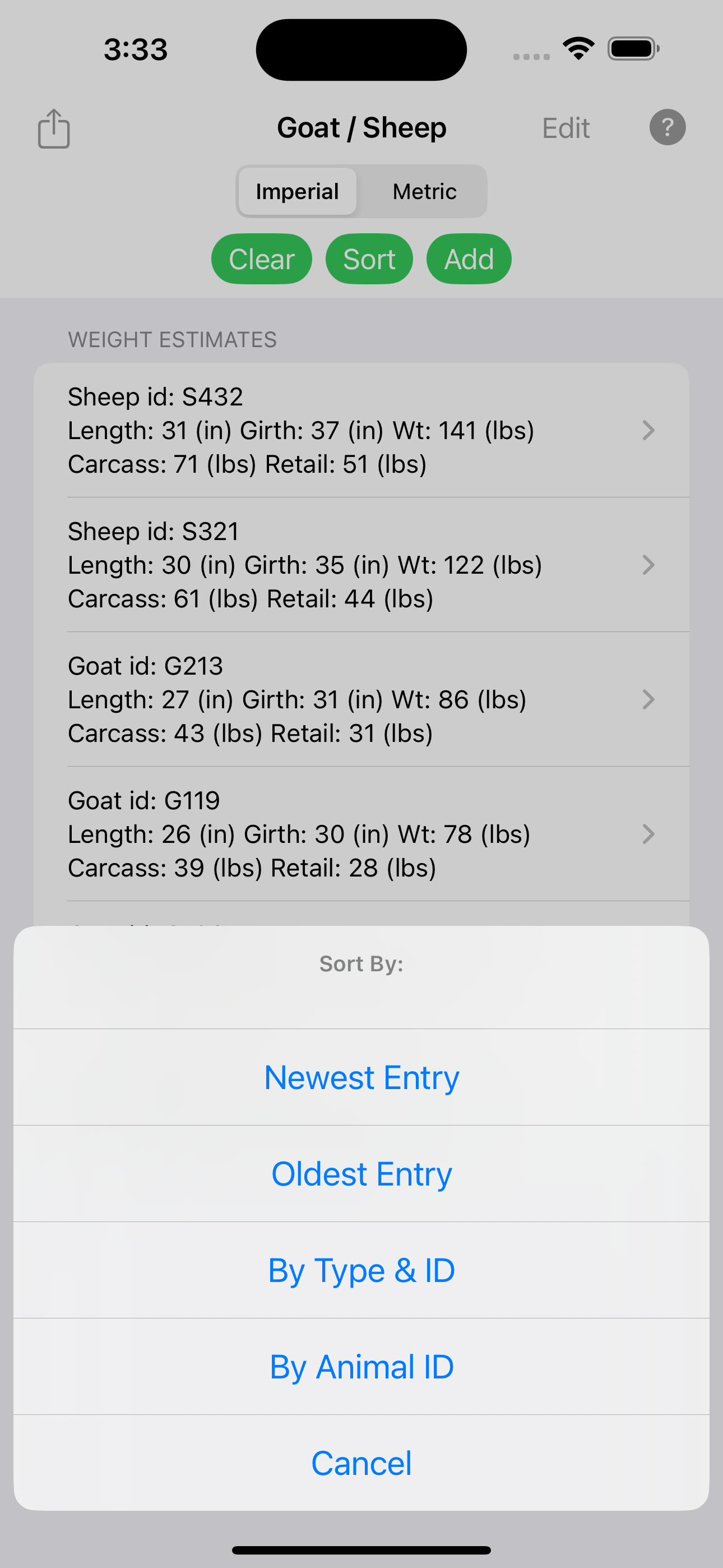 Goat / Sheep Weight Estimator screenshot 5