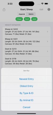 Goat / Sheep Weight Estimator Screenshot 5 of 5
