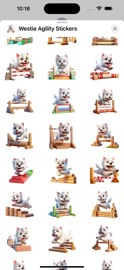 Westie Agility Stickers