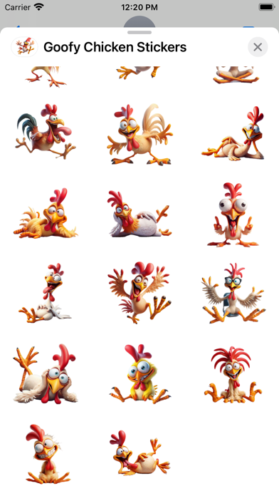 Screenshot #3 pour Goofy Chicken Stickers