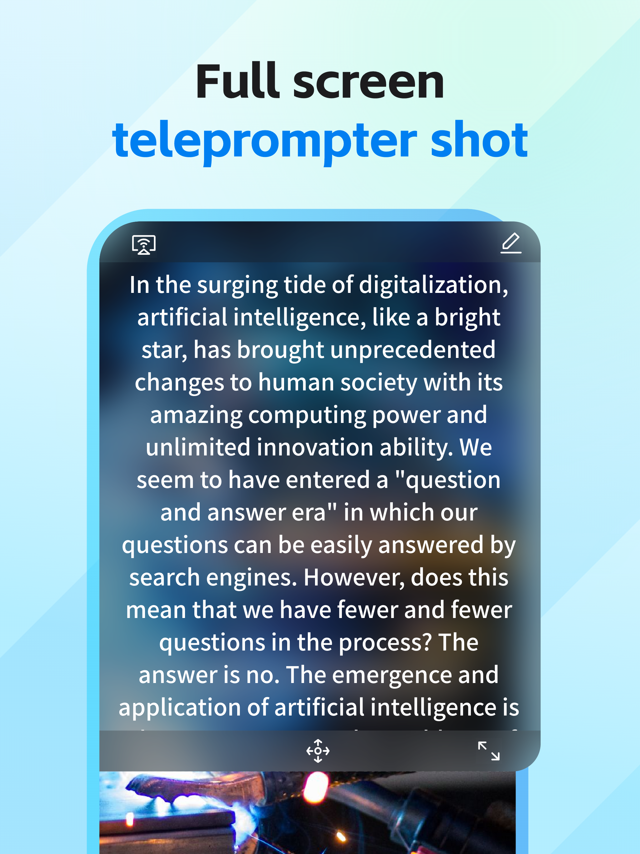 Teleprompter-Floating Dialogue