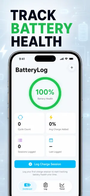 Battery Log: Health & Cycles screenshot 1