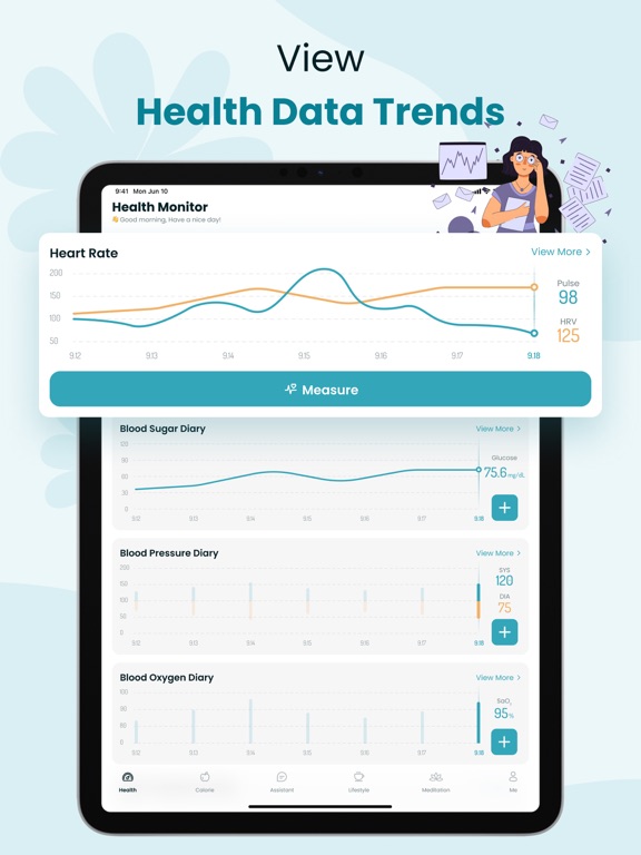 HealthBit-Lifestyle&Heart Care iPad screenshot 6 - Lifestyle app