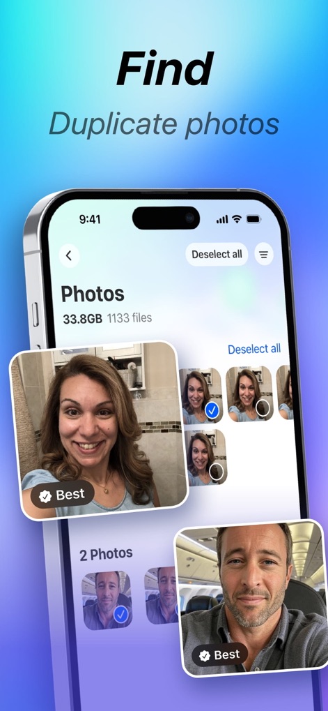 Storage Cleaner: Clean Mate - AIが「重複写真」を正確に識別し、ユーザーは「最適な一枚」を選択してストレージを効率的に整理できます。