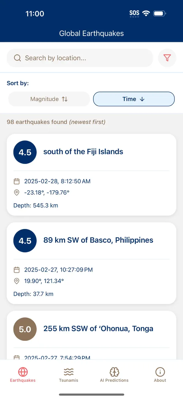 Screenshot #1 pour AI Earthquakes