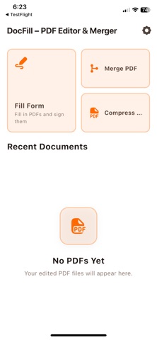 DocFill – PDF Editor & Merger iPhone screenshot