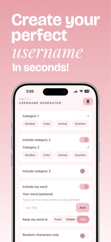 Pretty Username Generator Screenshot 1 of 5