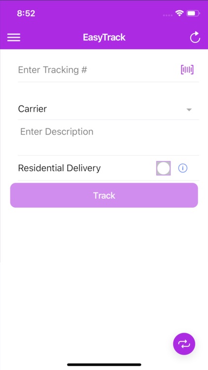EasyTrack Package Tracking App