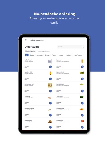 Carolina Food Service iPad screenshot