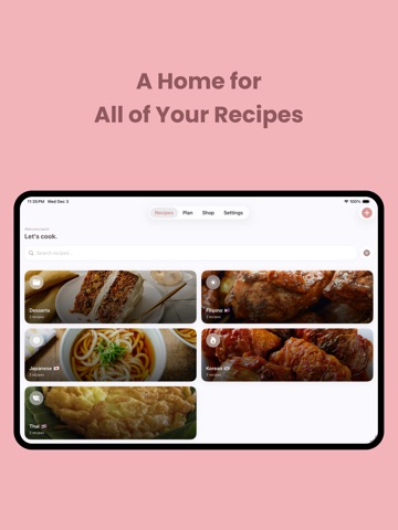 Recipe Mini: Manager & Planner iPad screenshot