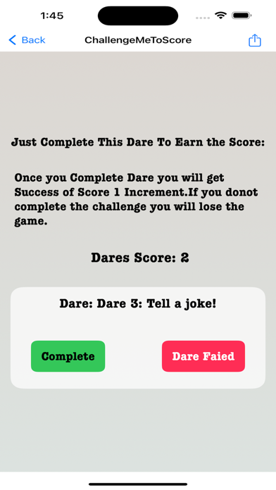 Screenshot #3 pour ChallengeMeToScore