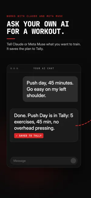 Tally - Workout App screenshot 1
