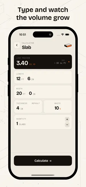 Concrete Calculator - Pour screenshot 2