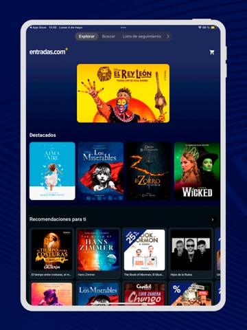 entradas.com - Compra entradas iPad screenshot 1