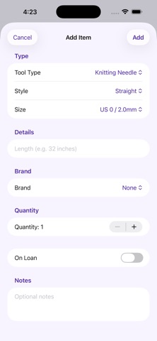 Needle Stash Tracker Screenshot 3 of 5