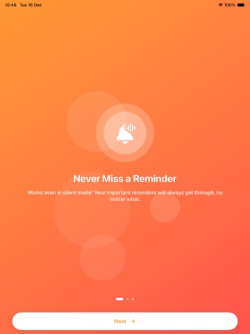 Remindr: Loud Alarm & Tasks iPad screenshot