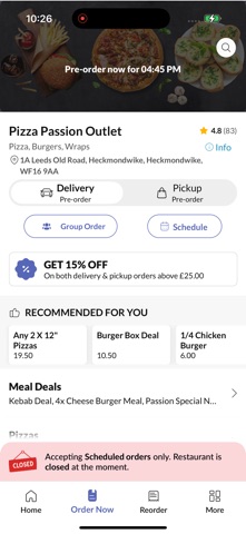 Pizza Passion Outlet. screenshot