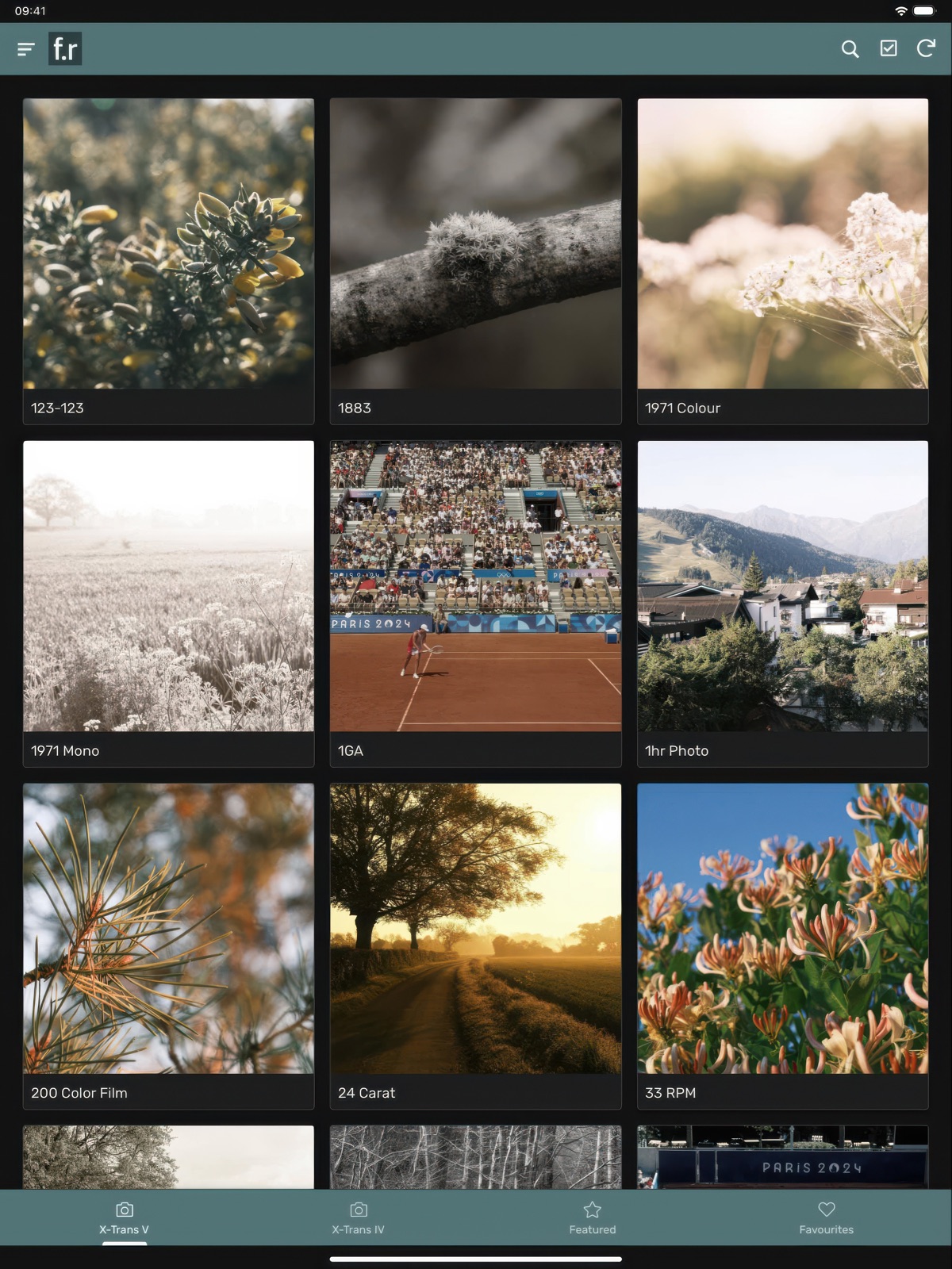 Film Recipes App for Fujifilm ipad screenshot 1