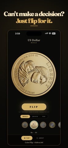 Coin Flip 3D: Heads or Tails iPhone screenshot
