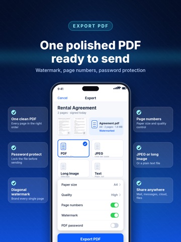 Scan & Sign PDF Scanner iPad screenshot