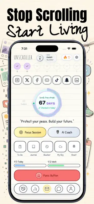 Unscroller: Stop Doomscrolling screenshot 1