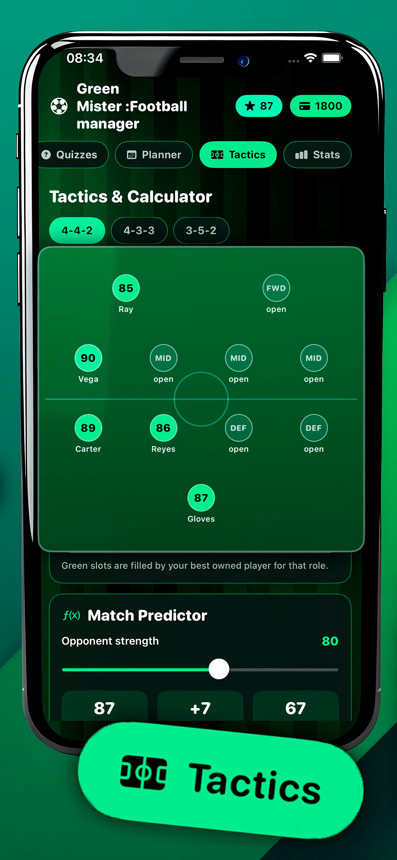 Green Mister :Football manager screenshot 6