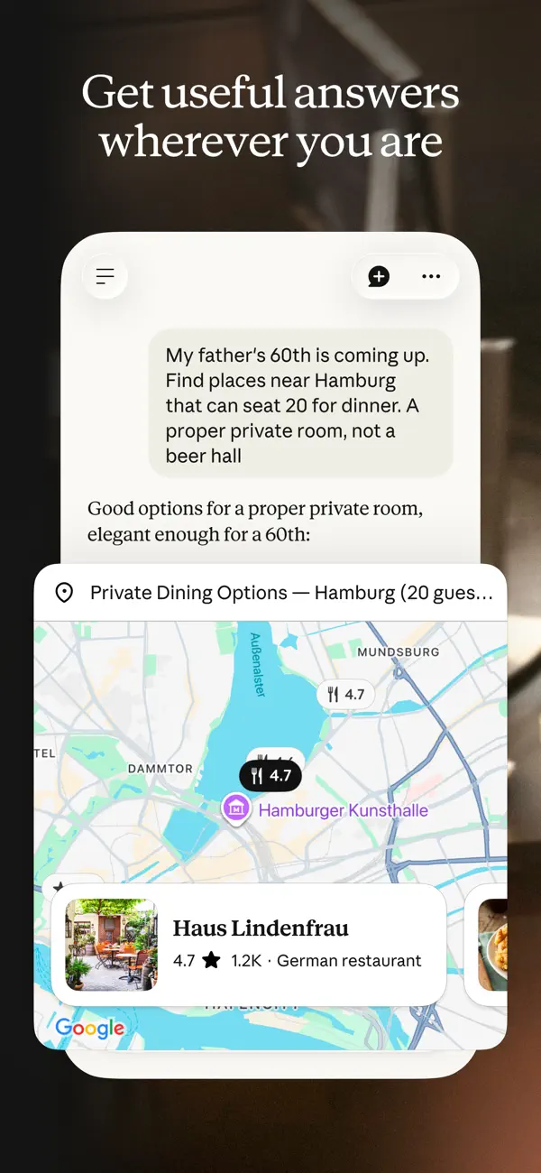 Claude - Anthropic iPhone App Screenshot 1 – Produktivität