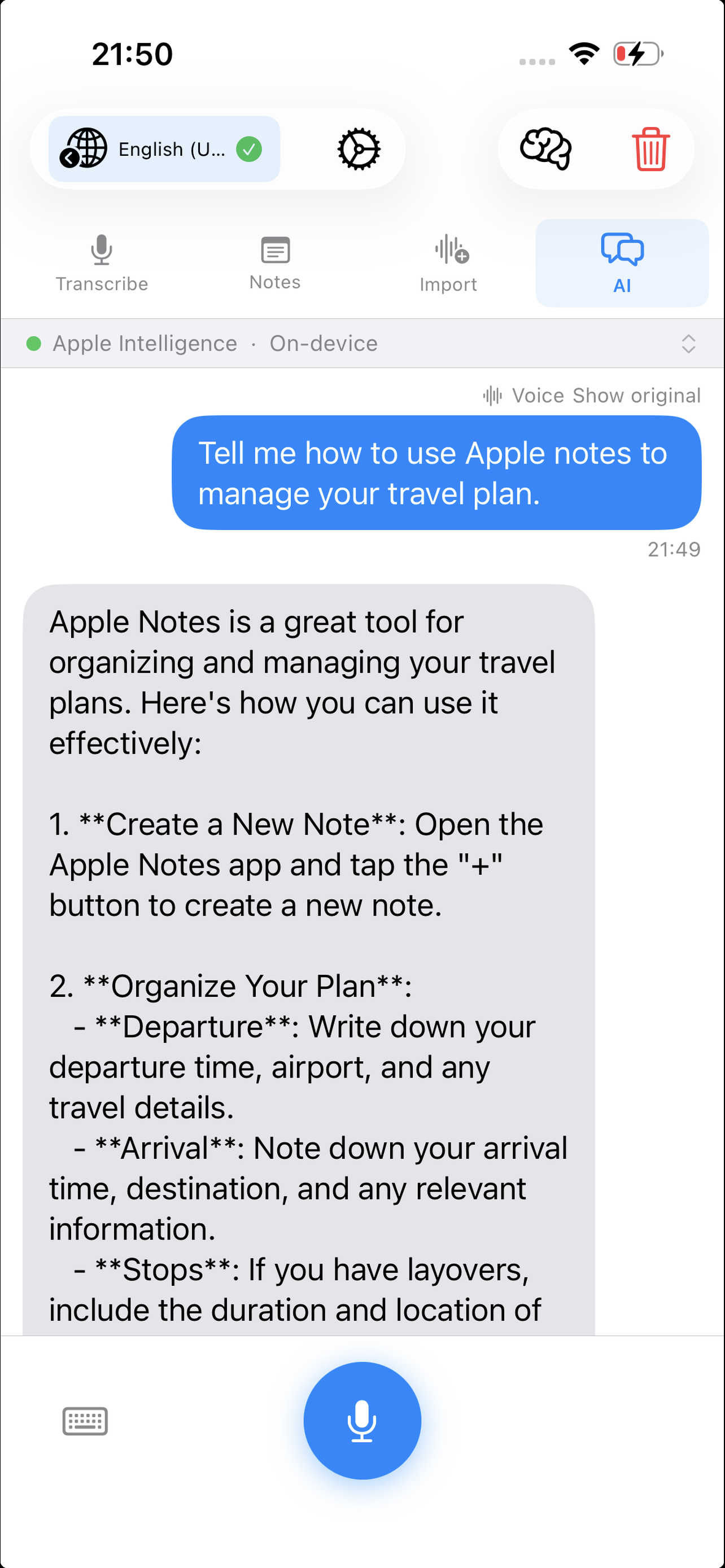 LocalVoiceNote screenshot 4