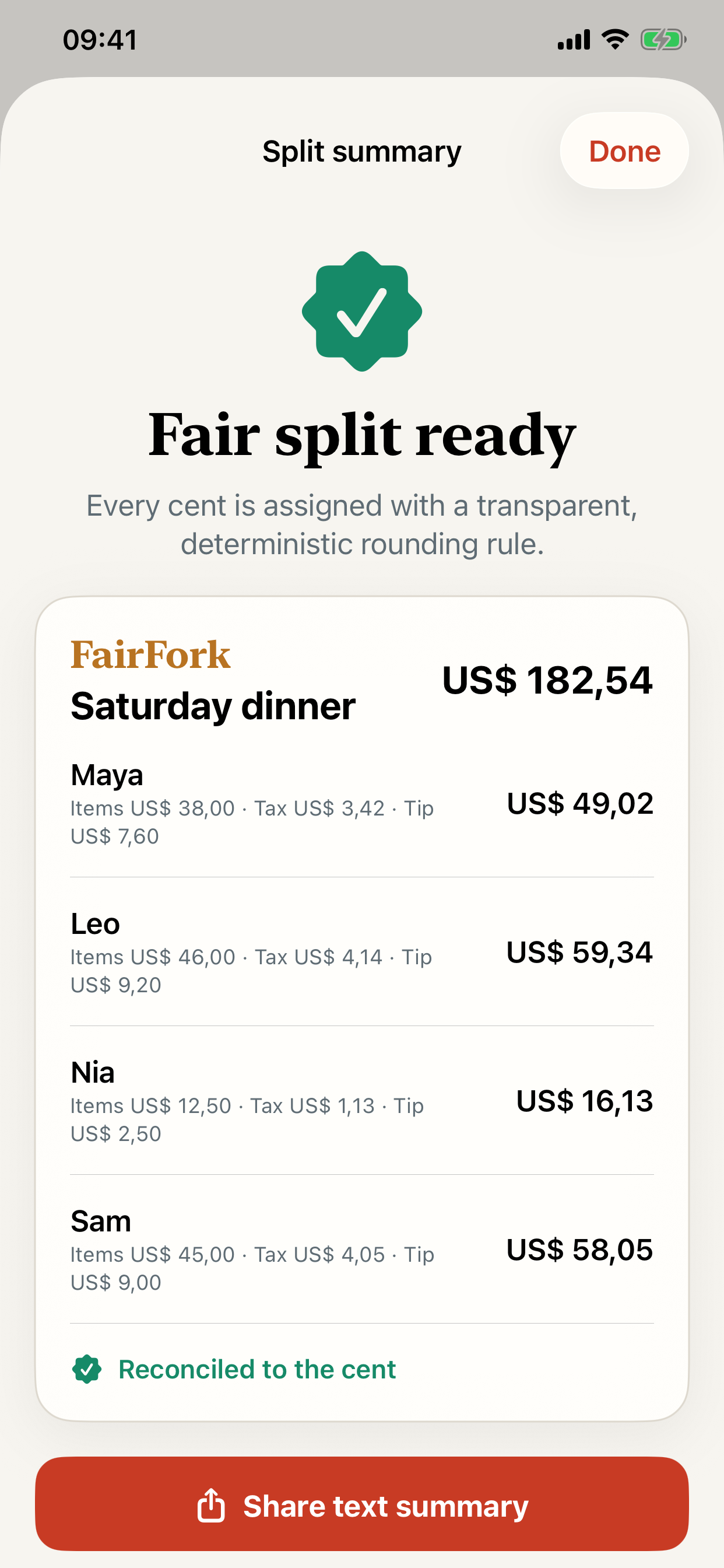 FairFork: Receipt Splitter screenshot 2