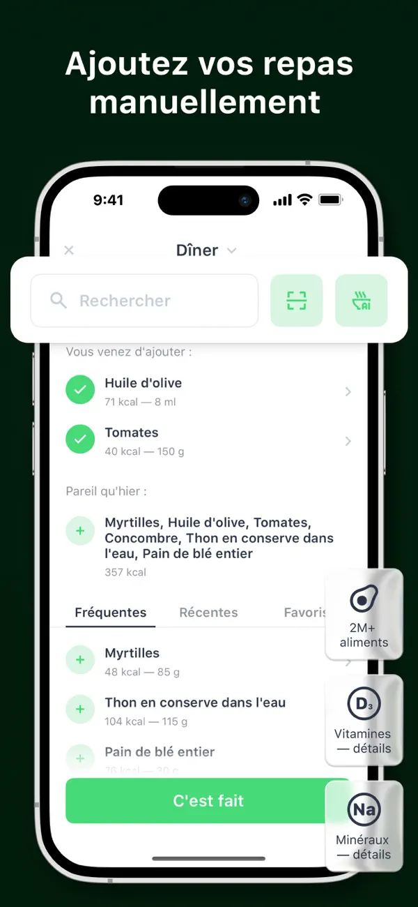 Screenshot #3 pour Foodbok – Compteur de Calories