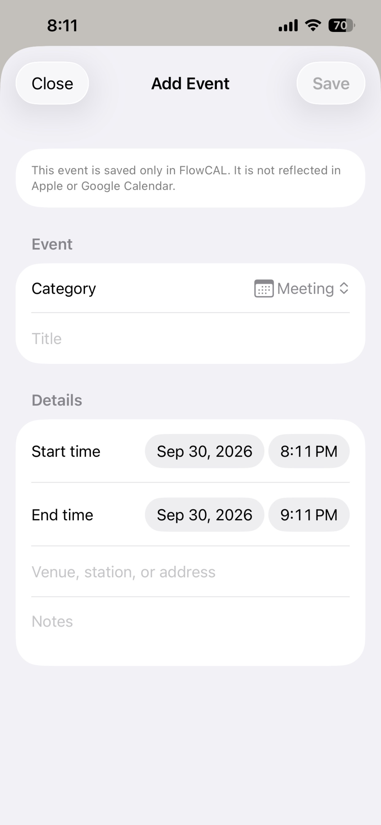 Screenshot 2 of FlowCAL: Vertical Calendar