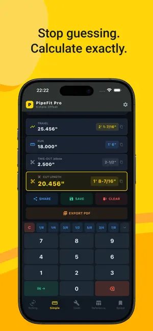 PipeFit Pro: Pipe Calculator screenshot 4