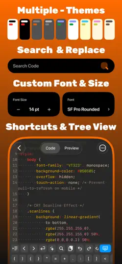 HTML Creator : Editor & Viewer iPhone Ekran Görüntüsü 3