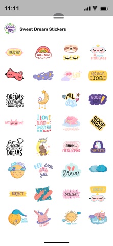 Sweet Dream Stickers!! iPhone screenshot