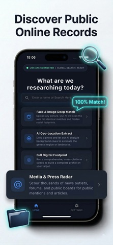 Deepscan - AI Search People iPhone screenshot