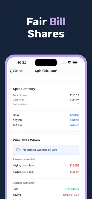 FairSplit: Settle Expenses screenshot 4