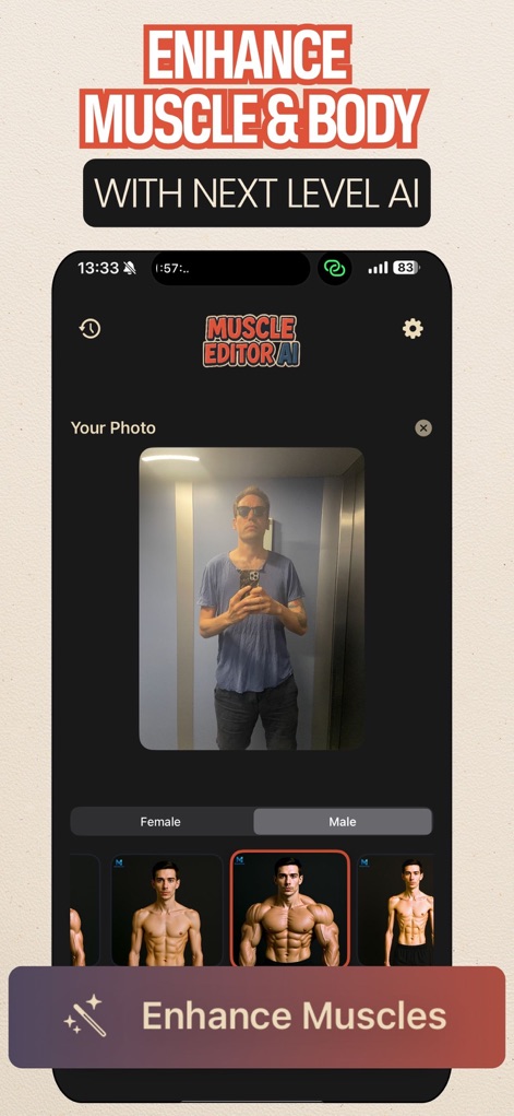 Muscle Editor - AI Makeover - App de Diseño gráfico | MWM